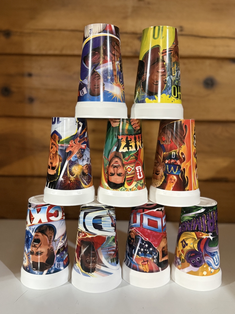 Complete set of 9 McDonald’s FIFA cups